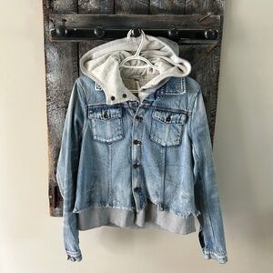 Women's Free People Jean Jacket w/Grey Hood & Waist